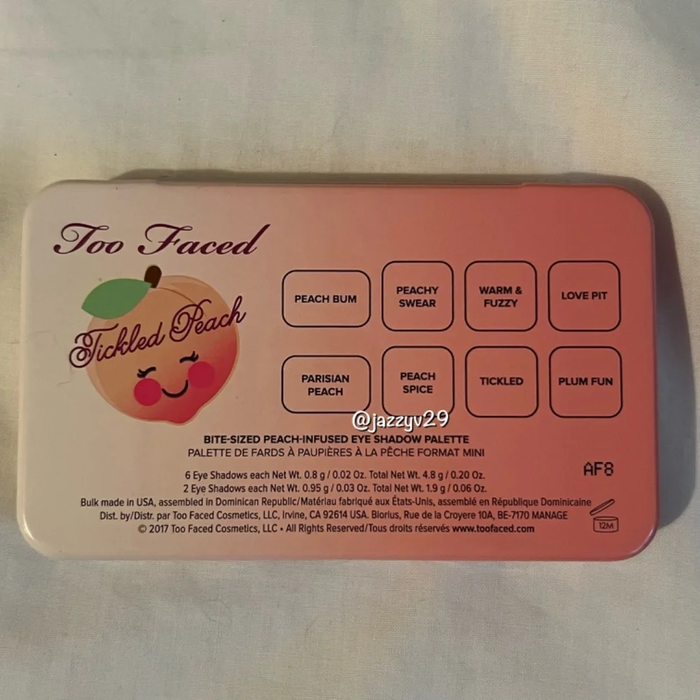 Too Faced Tickled Peach Bite-sized Peach Infused Eye Shadow Palette